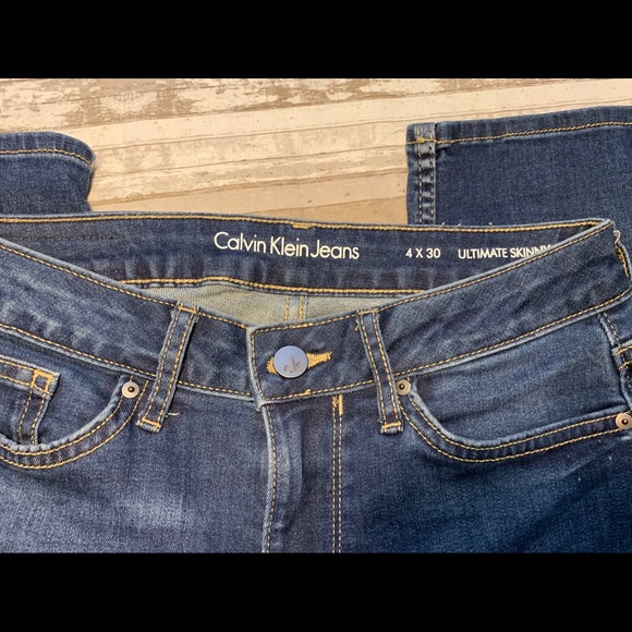 Calvin Klein Dark Wash Skinny Jeans - Picture 3 of 4